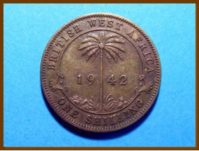 Британская Западная Африка 1 шиллинг 1942 г.