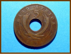 Восточная Африка 5 центов 1924 г.