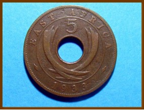 Восточная Африка 5 центов 1933 г.