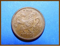 Монета Норвегия 2 эре 1964 г.