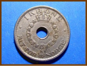 Монета Норвегия 1 крона 1949 г.