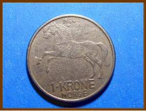 Монета Норвегия 1 крона 1964 г.