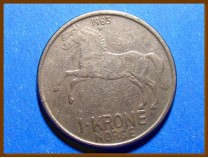 Монета Норвегия 1 крона 1963 г.