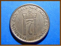 Монета Норвегия 1 крона 1957 г.
