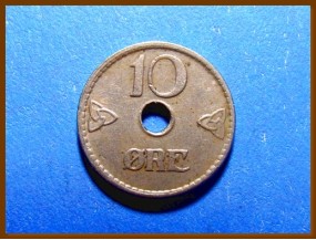 Монета Норвегия 10 эре 1924 г.