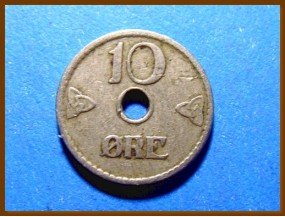 Монета Норвегия 10 эре 1925 г.