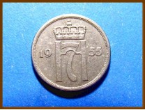 Монета Норвегия 10 эре 1955 г.
