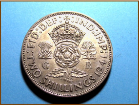 Великобритания 2 шиллинга 1941 г. Серебро