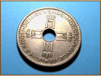 Монета Норвегия 1 крона 1940 г.