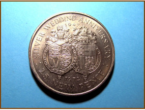 Гибралтар 25 пенсов 1972 г.