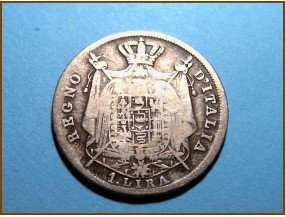 Италия 1 лира Наполеон 1810 г. Серебро