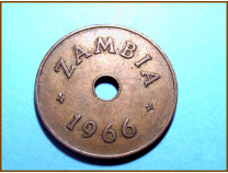 Замбия 1 пенни 1966 г.