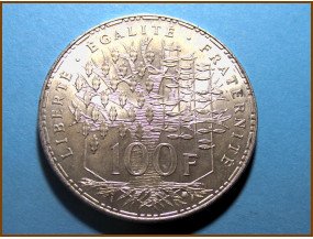Франция 100 франков 1983 г. Серебро