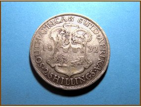 Южная Африка ЮАР 2 шиллинга 1932 г. Серебро
