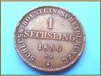 Германия 1 сешлинг. Шлезвиг-Гольштейн 1850 г.