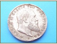 Германия 3 марки Вюртемберг 1911 г. Серебро