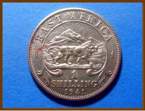 Восточная Африка 1 шиллинг 1941 г. Серебро