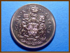 Канада 50 центов 1974 г.