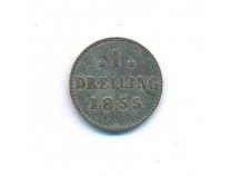 Германия 1 дреилинг  Гамбург 1855 г. Серебро