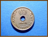 Монета Норвегия 10 эре 1940 г.