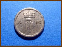 Монета Норвегия 25 эре 1955 г.