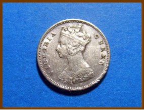Гонконг 10 центов 1900 г. Серебро