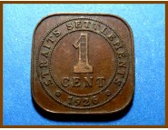 Стрейтс-Сетлментс 1 цент 1926 г.