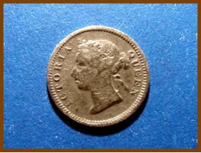 Стрейтс-Сетлментс 5 центов 1900 г. Серебро