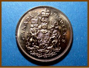 Канада 50 центов 1969 г.