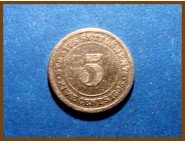 Стрейтс-Сетлментс 5 центов 1895 г. Серебро