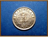 Ньюфаундленд 5 центов 1941 г. Серебро. 