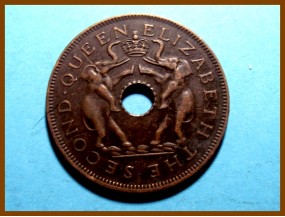 Родезия и Ньясаленд 1 пенни 1957 г.