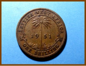 Британская Западная Африка 1 шиллинг 1951 г.