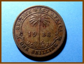 Британская Западная Африка 1 шиллинг 1938 г.