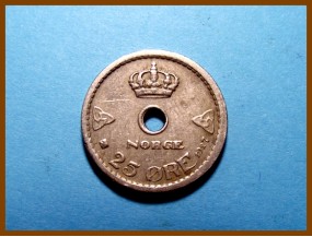 Монета Норвегия 25 эре 1927 г.
