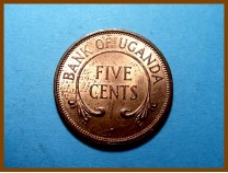 Уганда 5 центов 1966 г.