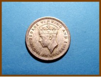 Британская Малайя 5 центов 1945 г. Серебро