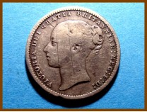 Великобритания 1 шиллинг 1875 г. Серебро
