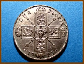 Великобритания флорин 1923 г. Серебро