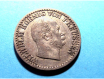 Германия Пруссия 1 сильбер грош 1870 г. Серебро