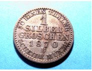 Германия Пруссия 1 сильбер грош 1870 г. Серебро