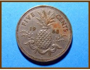 Багамские острова 5 центов 1968 г.