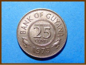 Гайана 25 центов 1975 г.