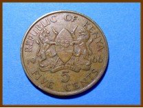 Кения 5 центов 1975 г.