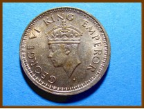 Индия 1/4 рупии 1945 г. Серебро 