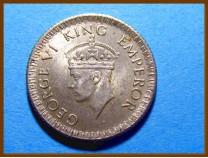 Индия 1/4 рупии 1943 г. Серебро 