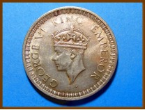 Индия 1 рупия 1947 г. Серебро