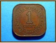Британская Малайя 1 цент 1939 г.