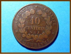 Франция 10 сантимов 1897 г. А