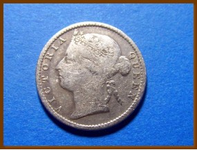 Стрейтс-Сетлментс 10 центов 1888 г. Серебро